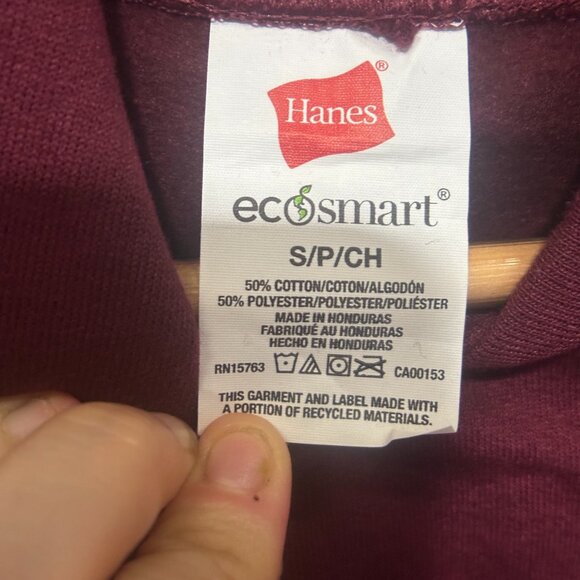 EUC Hanes Eco Smart Women's Burgundy Hoodie Size Small - Picture 8 of 10